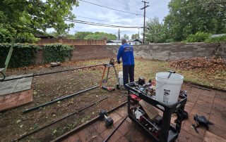 Certified plumber performing gas line installation in Nogales home